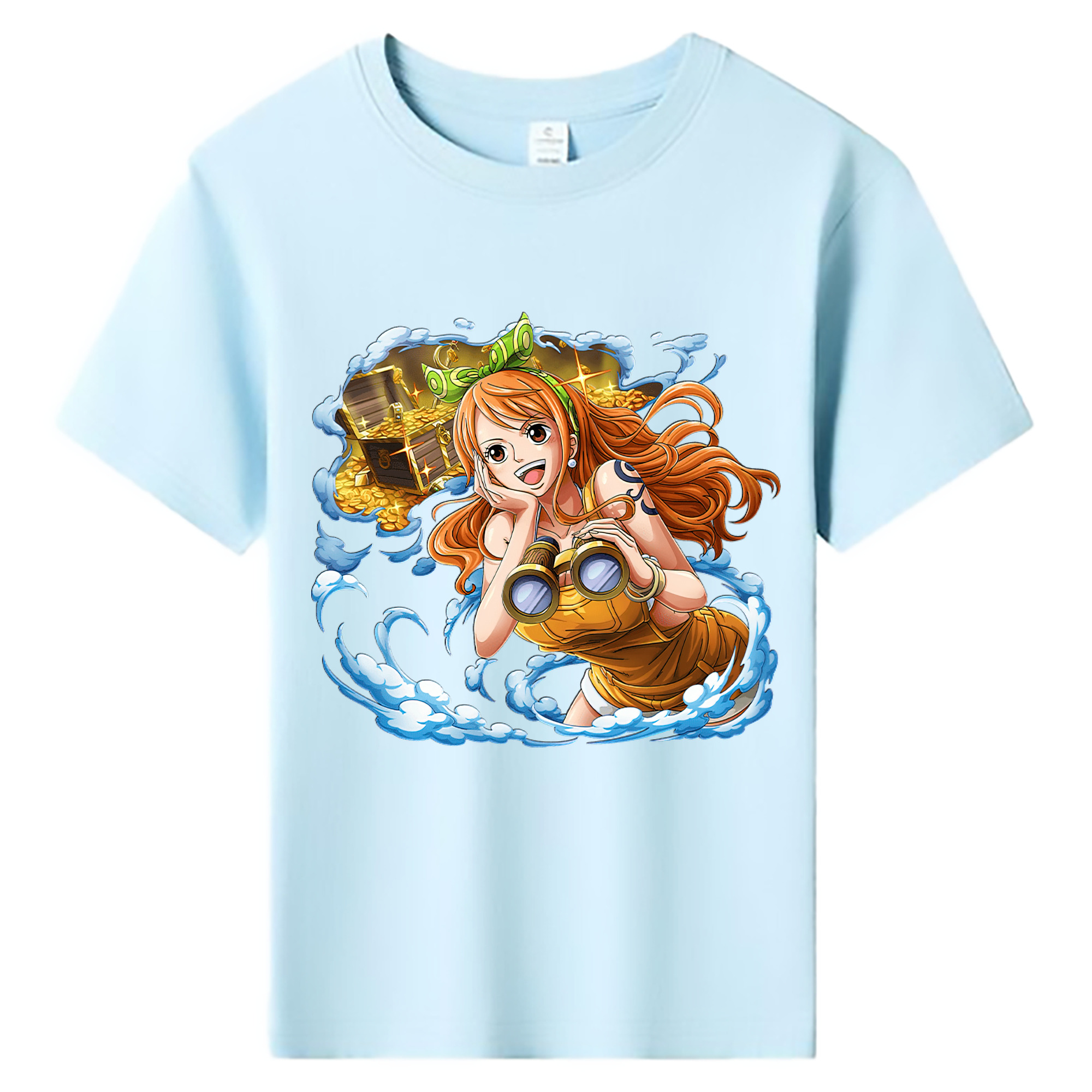 （画像用） ワンピース ナミ ONE PIECE Nami 綿100％キッズTシャツ（フロントプリント）